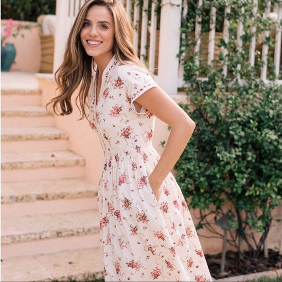 Gal Meets Glam Cream Cecily Dress, Size 8 - Picture 2 of 6